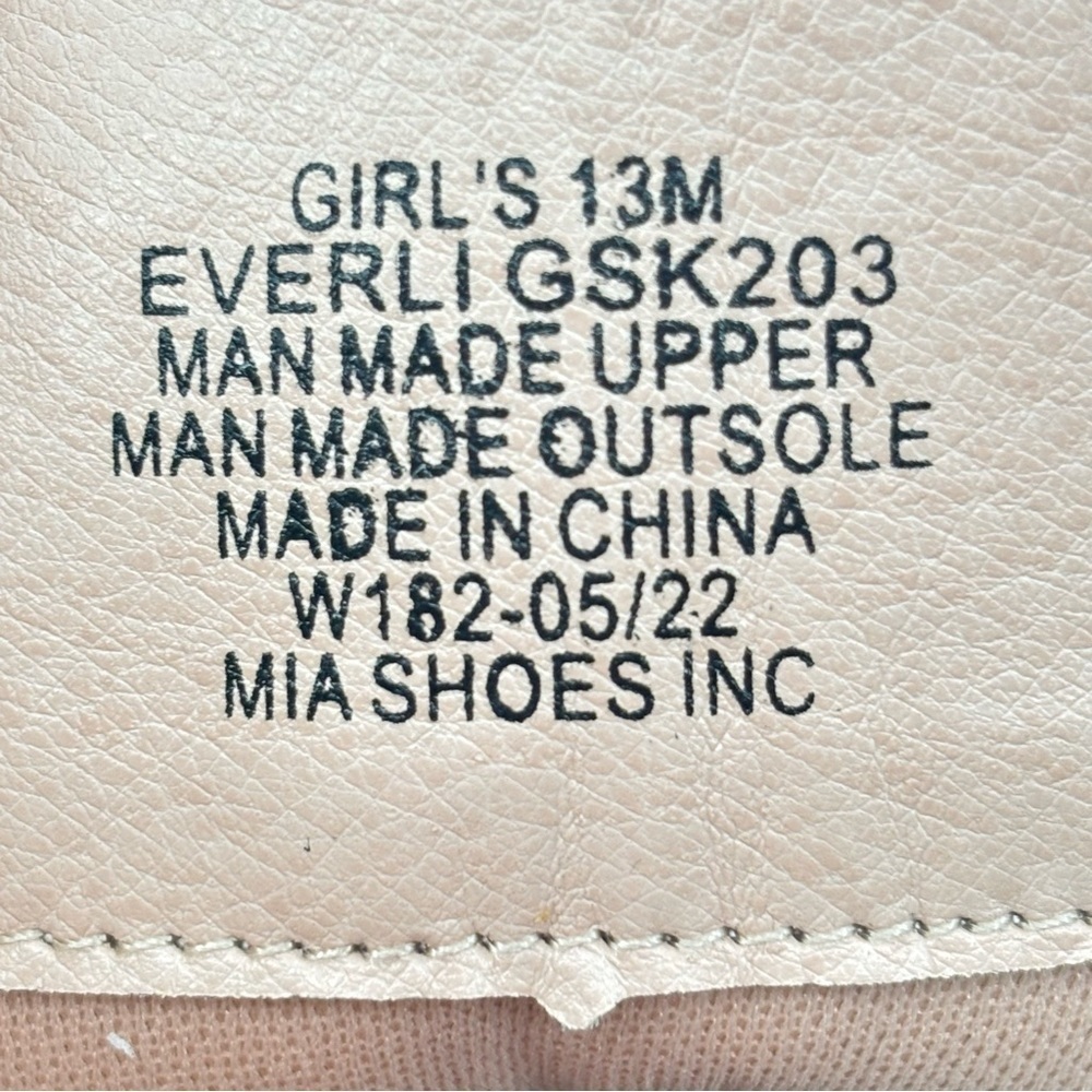 Mia Kids Girls’ Everli Glitter Combat Boot in Blush Size 13 w Side Zipper NWOT - Picture 12 of 14